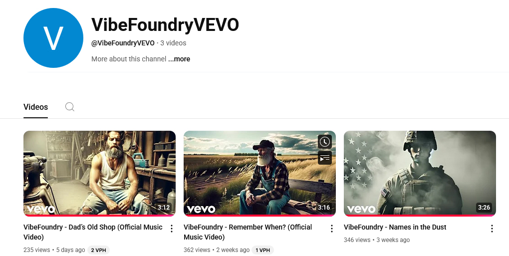 VibeFoundry First AI on VEVO